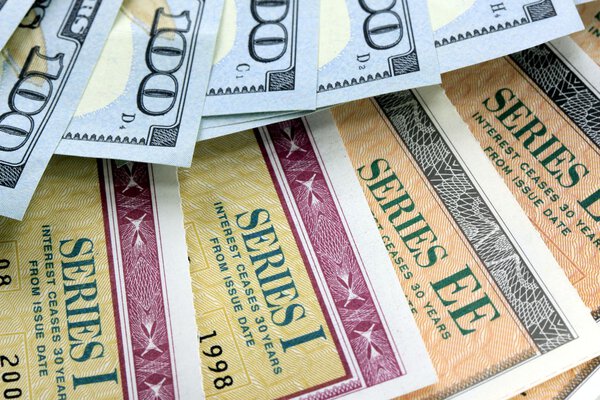 United States Savings Bonds with American Currency - Financial Security