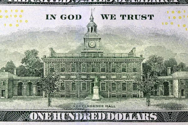 Uns Währung Hundert-Dollar-Schein — Stockfoto