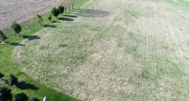 Agricultura aérea granja campo paisaje — Vídeo de stock