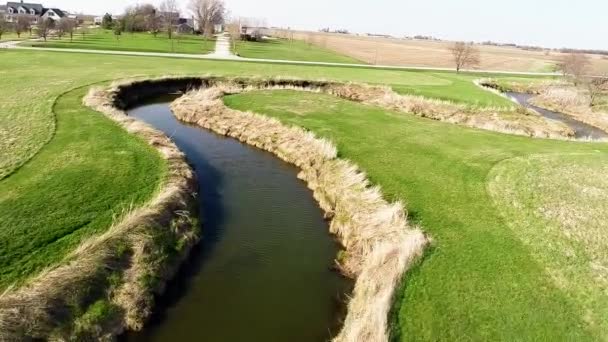 Agricultura aérea granja campo paisaje — Vídeos de Stock