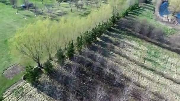Aerial jordbruk farm fältet landskap — Stockvideo