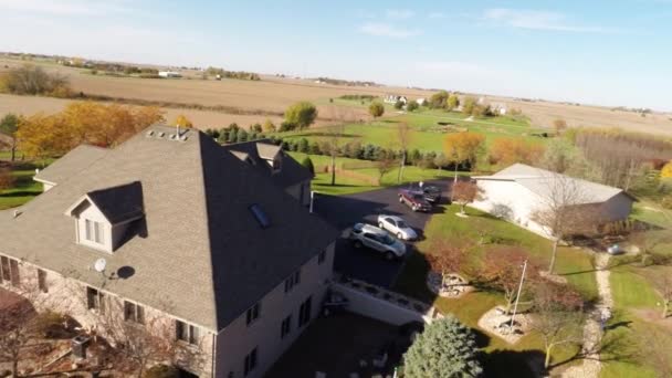 Aerial jordbruk farm fältet landskap — Stockvideo