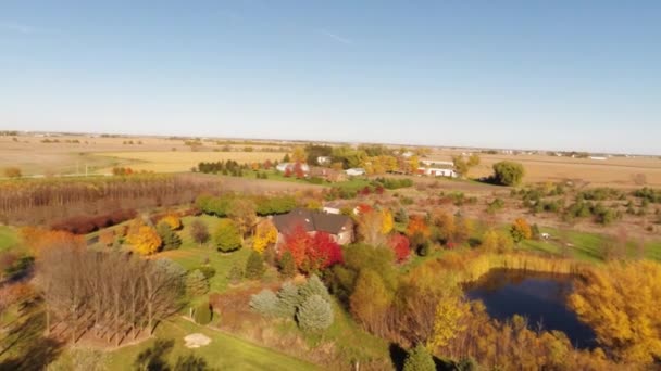 Agricoltura aerea campo agricolo paesaggio — Video Stock