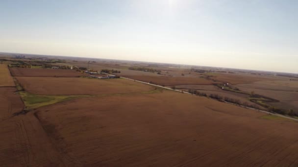 Agricultura aérea granja campo paisaje — Vídeo de stock