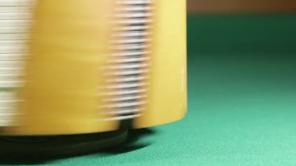 Casino fichas de póquer - concepto de juego — Vídeo de stock