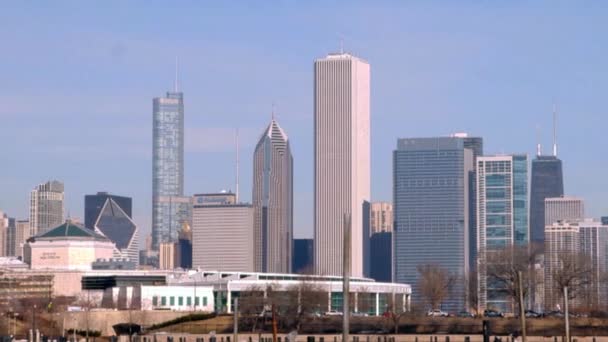 Чикаго lakefront горизонт — стокове відео