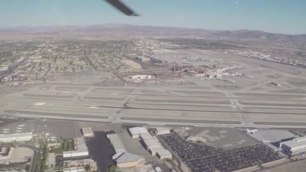 Aerial flying over Las Vegas, Nevada strip — Stock Video