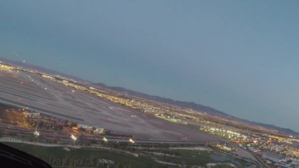 Nevada-Las Vegas strip üzerinde uçan hava — Stok video