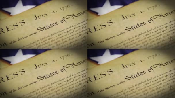 Historische Document ons grondwet - We The People — Stockvideo