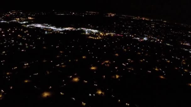 Fireworks sett från himlen med gopro kamera och drone — Stockvideo