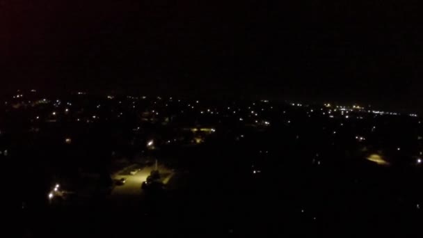 Fireworks sett från himlen med gopro kamera och drone — Stockvideo