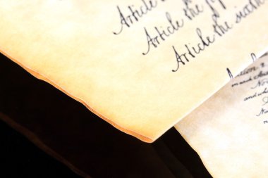 Eski vintage kağıt üzerinde hat el yazısı