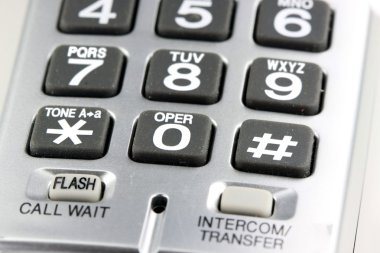 Modern dijital telefon tuş takımı portre