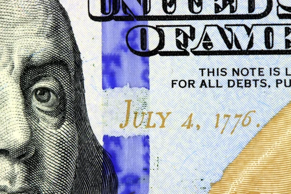Moeda dos EUA Cem dólares Bill — Fotografia de Stock