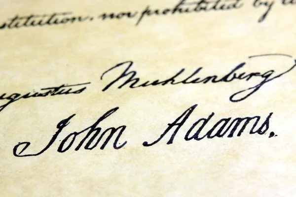 John Hancocks handtekening ons grondwet — Stockfoto