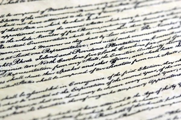 Каліграфія почерк на старовинному вінтажному папері — стокове фото