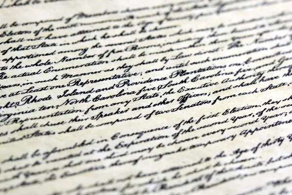 Calligraphy handwriting on old vintage paper — Stock Photo, Image