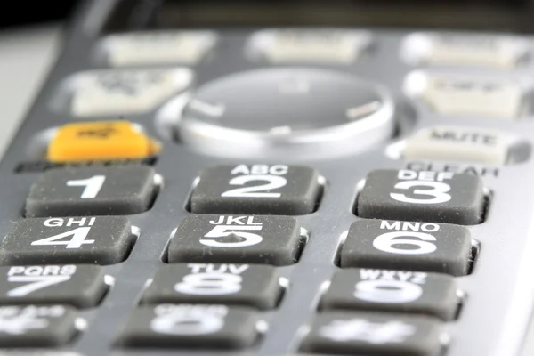 Modern digital phone keypad closeup