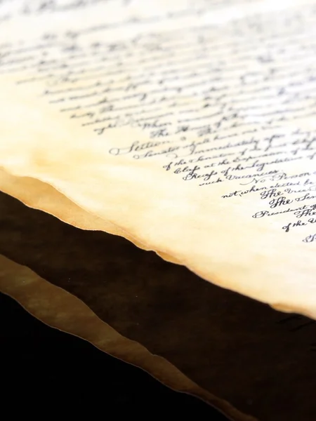 Каліграфія почерк на старовинному вінтажному папері Стокове Фото