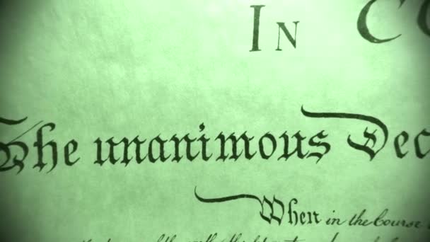 Конституція Сполучених Штатів історичний документ - ми люди Білль про права — стокове відео