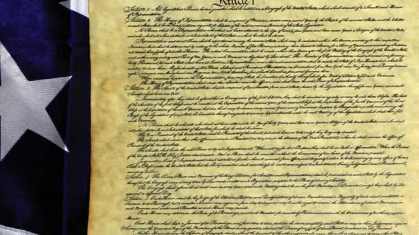 Constitution des États-Unis Document historique - Nous Le peuple Déclaration des droits — Video