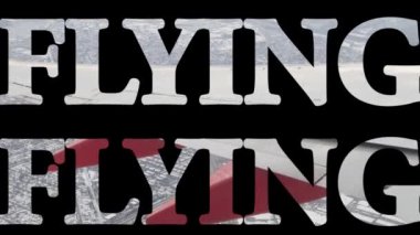 Bulutlar - yukarıda bir uçak uçan seyahat ve eğlence kavramı