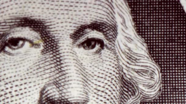 США грошової одиниці однієї доларову купюру — стокове відео