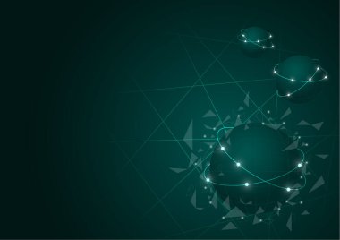 Yeşil dünyalar arka planı, modern ve teknoloji, ağ ve siber uzay