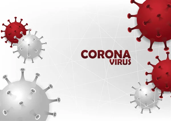 Hintergrund Des Coronavirus Ausbruchs Covid 2019 Medizinische Pandemie Krankheitszellen — Stockvektor