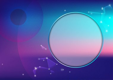 The circle on the galaxy colors with stars, background, technology, presentation clipart