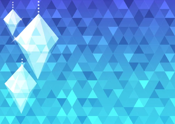 Diamantes Azules Sobre Fondo Polígono Azul Diseño Moderno Forma Geométrica — Vector de stock