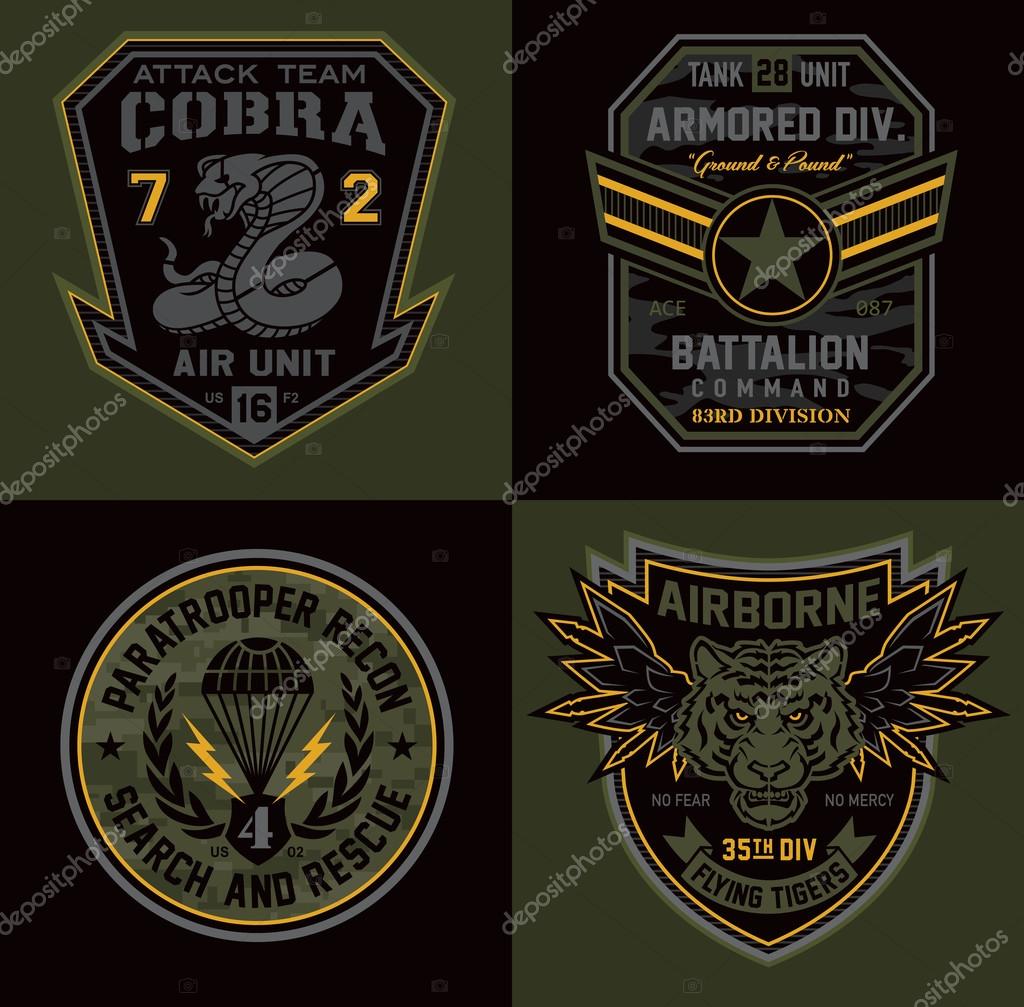 Militärische Spezialeinheit - Vektorgrafik: lizenzfreie Grafiken