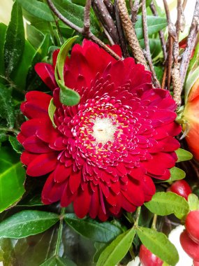 Çiçekli gelin buketi.