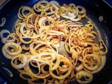 Baconburger - ızgara Burgonya pastırması ve çavdar ekmeğinde kızarmış soğan.