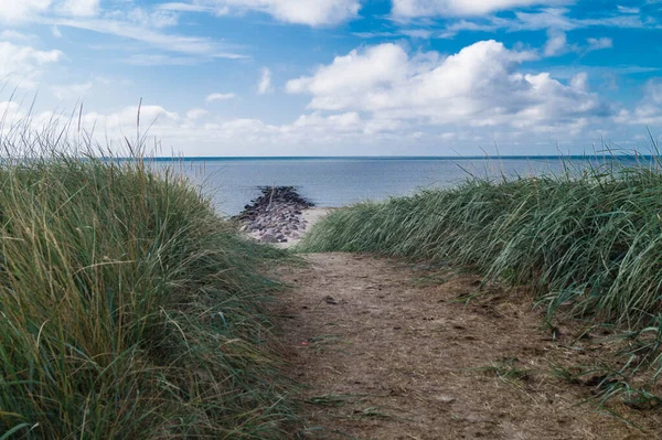 Враження Безконечного Пляжу Північному Морі Блаванді Данія — стокове фото