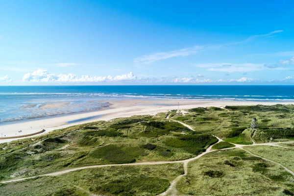 Impressões Praia Interminável Mar Norte Blavand Dinamarca — Fotografia de Stock