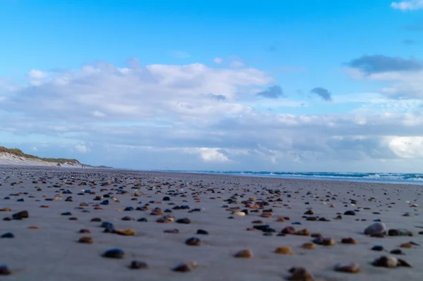对丹麦布莱万德北海无边海滩的印象 — 图库照片
