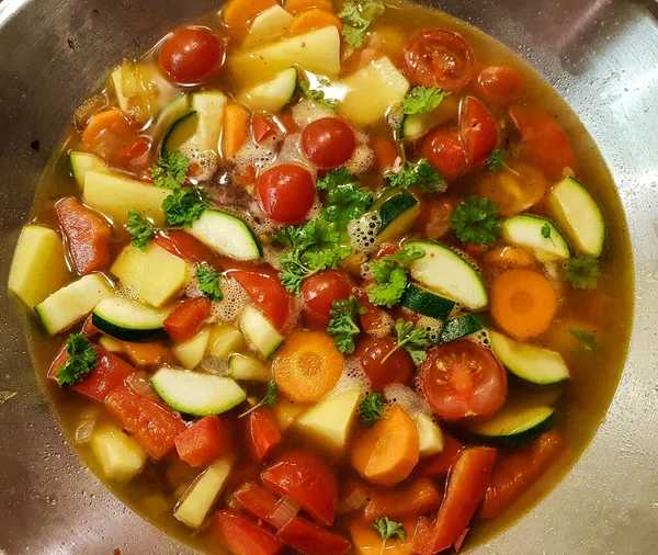 Ingredientes Para Uma Cataplana Portuguesa Frutos Mar — Fotografia de Stock