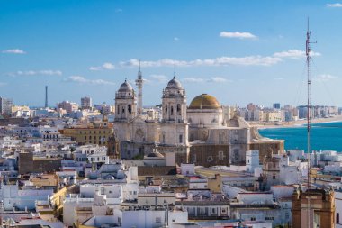 The City of Cadiz Spain Andalusia from the perspective of different viewpoints clipart