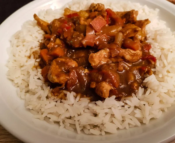 Traditionelle Frische Asiatische Curry Reis — Stockfoto