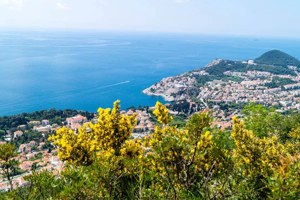 Sendero Pie Desde Cima Del Monte Sdr Dubrovnik Con Una — Foto de Stock