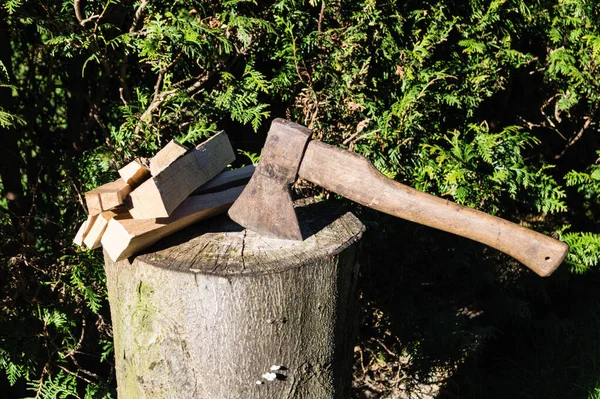 Une Pile Bois Chauffage — Photo