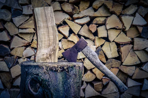 Stack Fire Wood — Stock Photo, Image