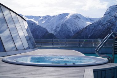 Norveç fiyortlarında bir yolcu gemisiyle