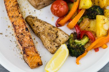 Ton balığı somonu ve turna fileto.