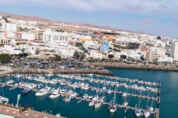Puerto Del Rosario Fuerteventura Partir Perspectiva Terminal Cruzeiros — Fotografia de Stock