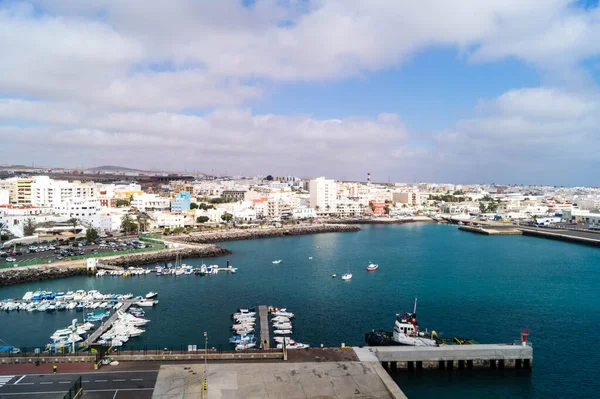 Puerto Del Rosario Fuerteventura Partir Perspectiva Terminal Cruzeiros — Fotografia de Stock