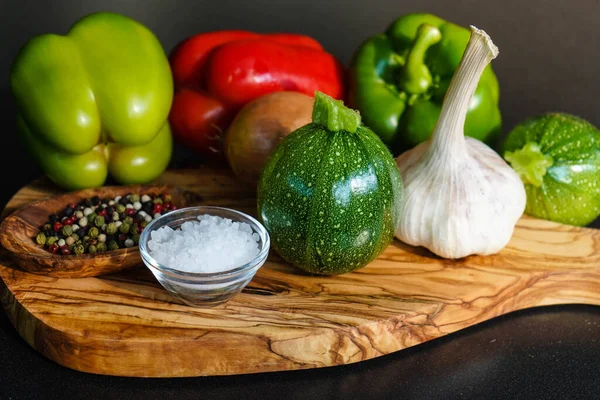 Swordfish Fillet Mediterranean Vegetables — Stock Photo, Image