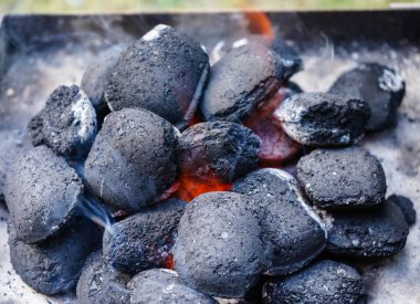 Baharatlı tavuk budu ve ızgaradaki diğer etler.