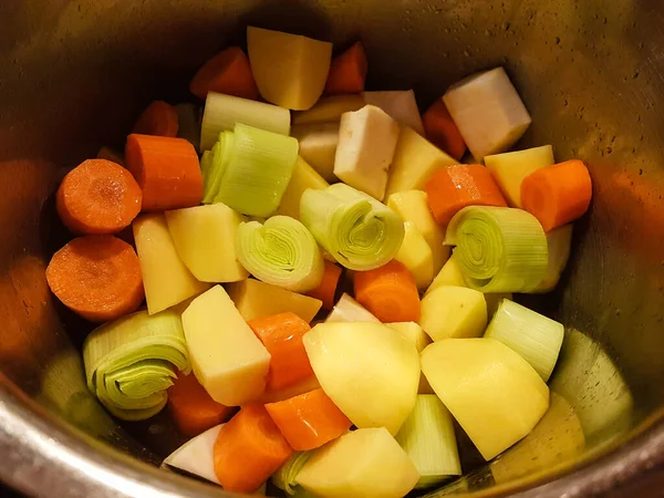 Verdure Minestra Una Minestra Crema Patate — Foto Stock